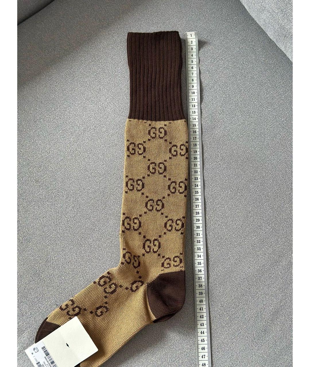 GUCCI Бежевые носки, чулки и колготы, фото 7