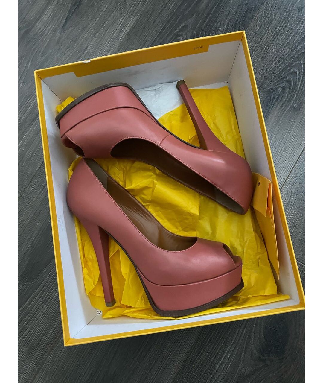 FENDI Розовые кожаные туфли, фото 8