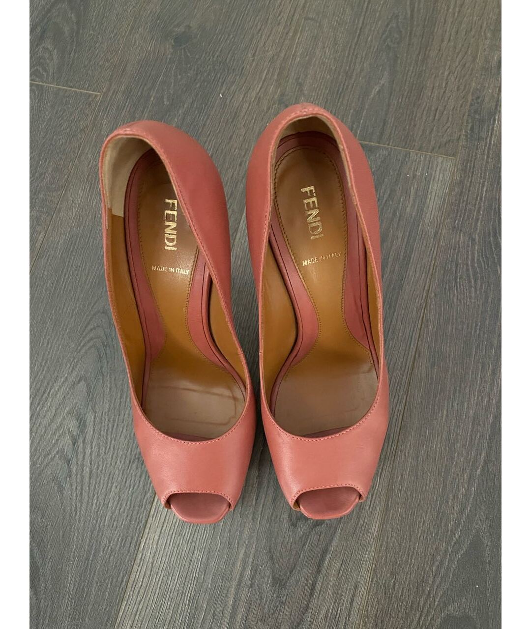 FENDI Розовые кожаные туфли, фото 5