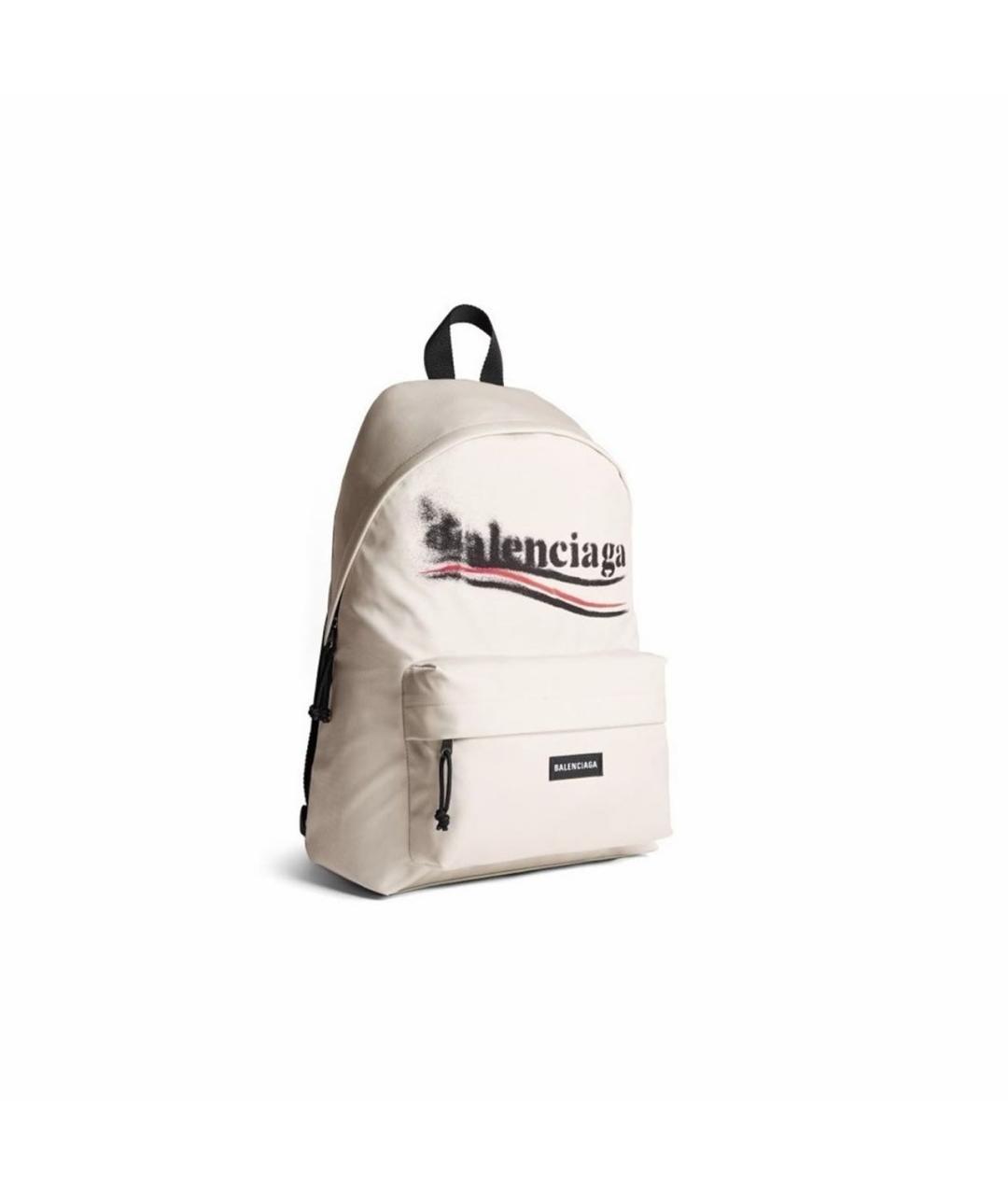 BALENCIAGA Бежевый тканевый рюкзак, фото 4
