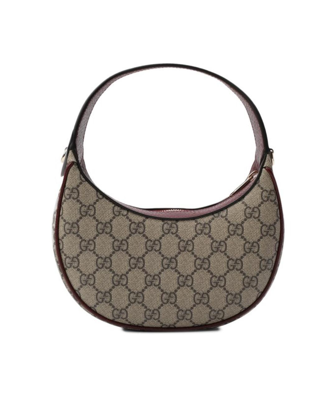 GUCCI Бежевая кожаная сумка через плечо, фото 2