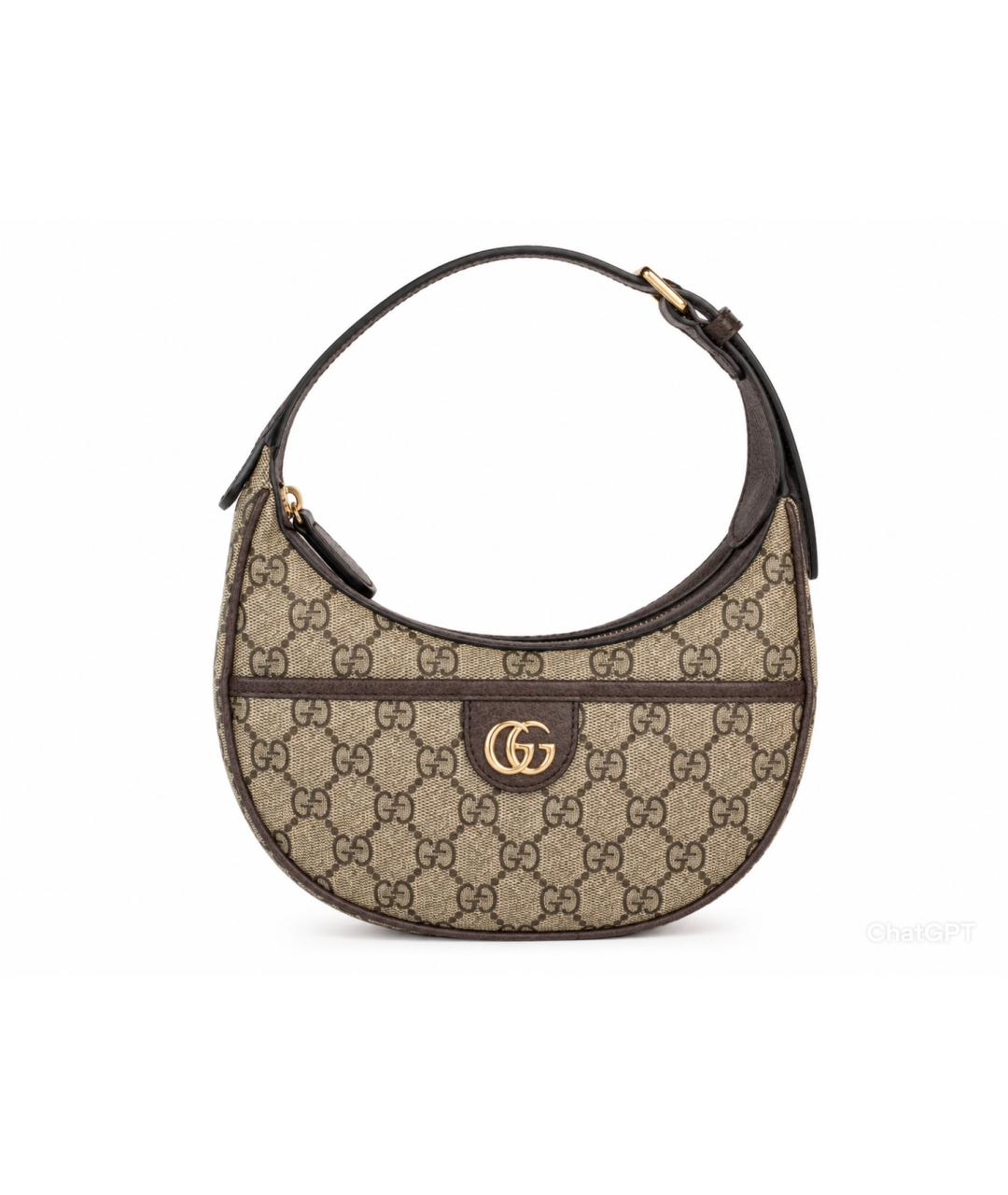 GUCCI Бежевая кожаная сумка через плечо, фото 1