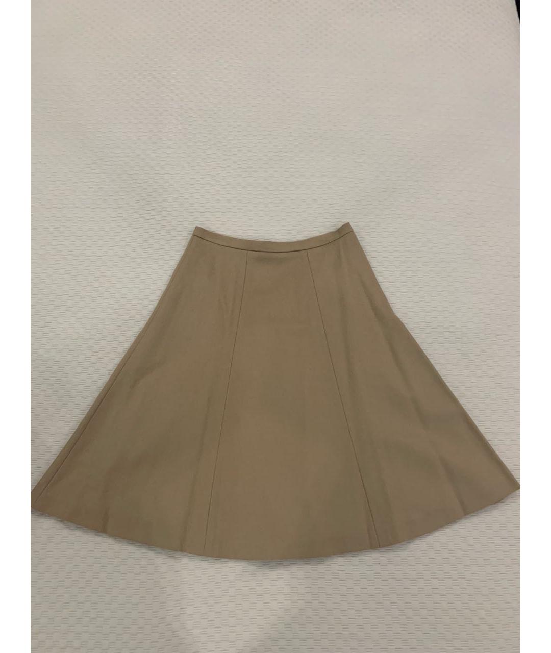 MAX MARA STUDIO Бежевая шерстяная юбка миди, фото 5