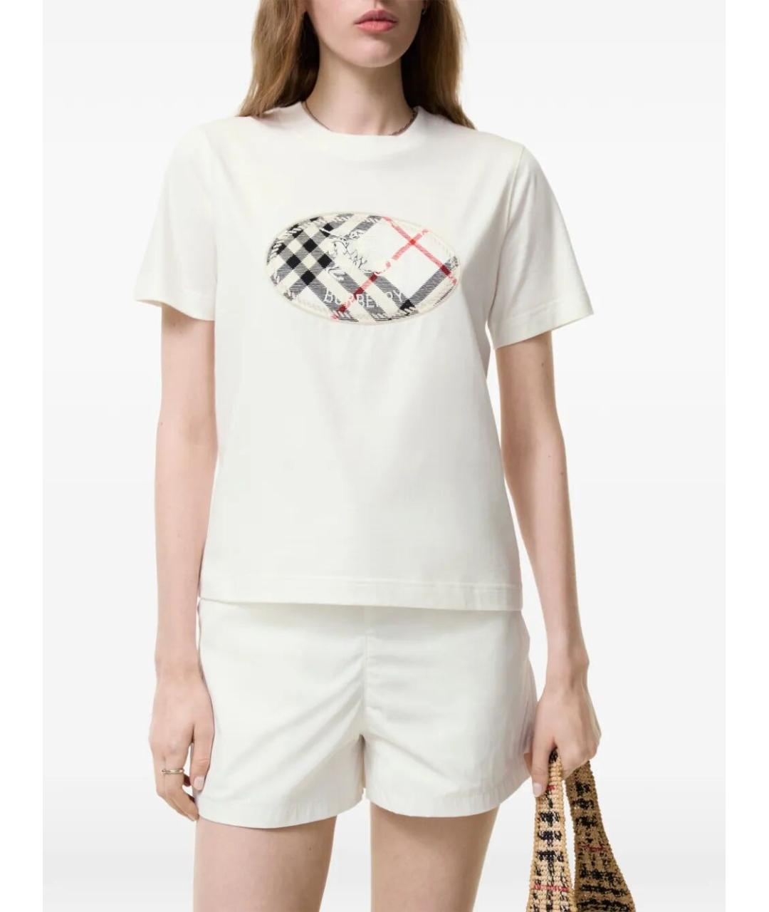 BURBERRY Мульти хлопковая футболка, фото 4
