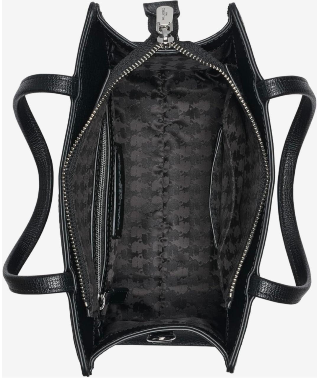 KARL LAGERFELD Черная сумка с короткими ручками из искусственной кожи, фото 4