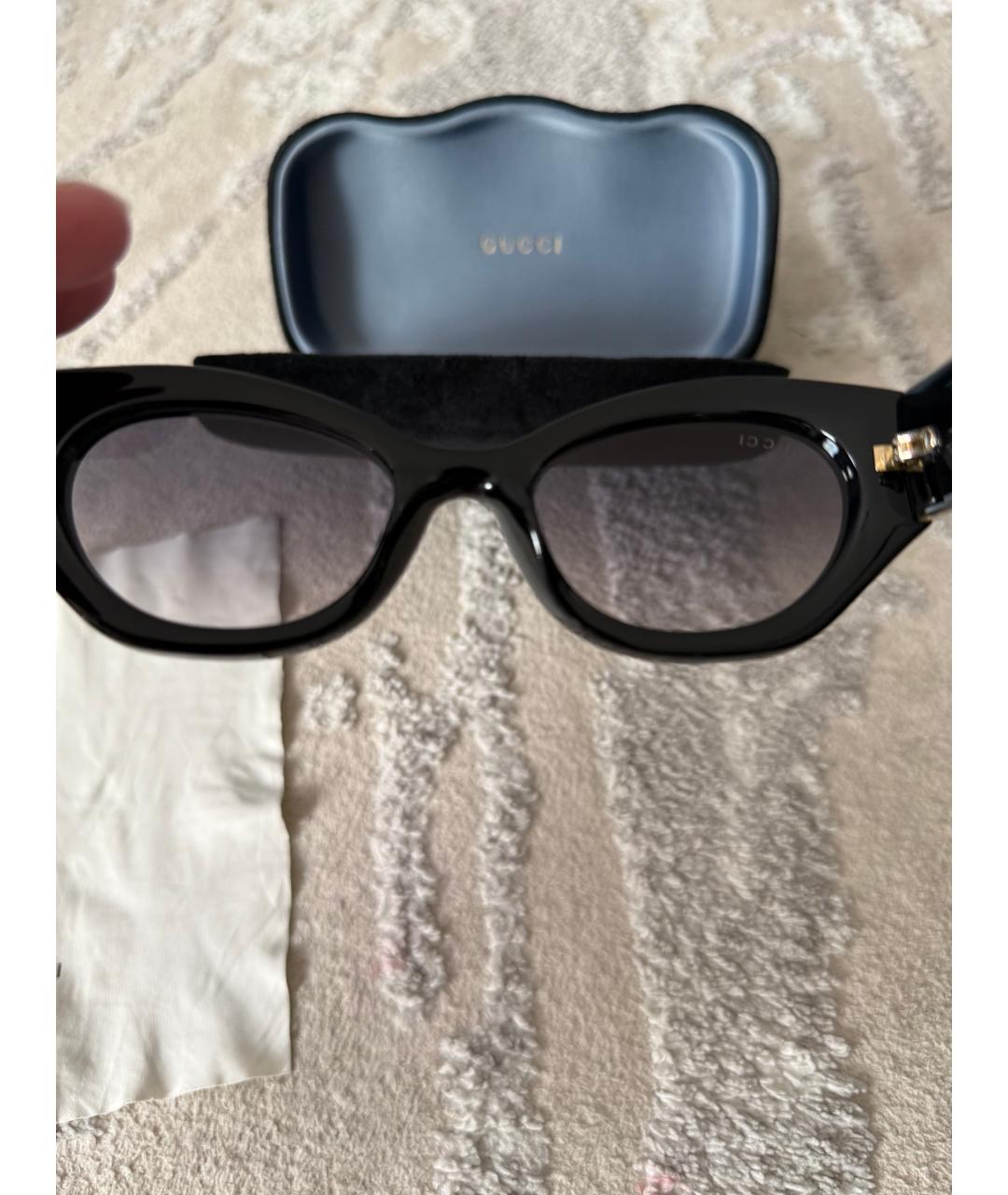GUCCI Черные пластиковые солнцезащитные очки, фото 3