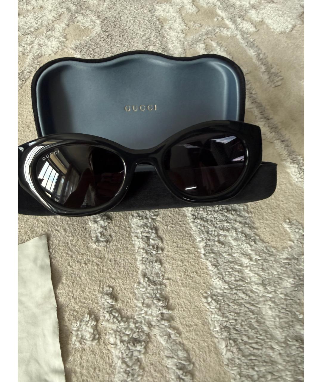 GUCCI Черные пластиковые солнцезащитные очки, фото 5