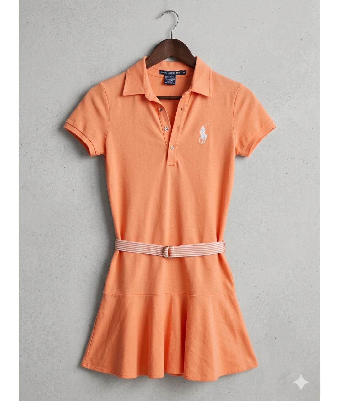 RALPH LAUREN Бежевое хлопко-эластановое платье, фото 5