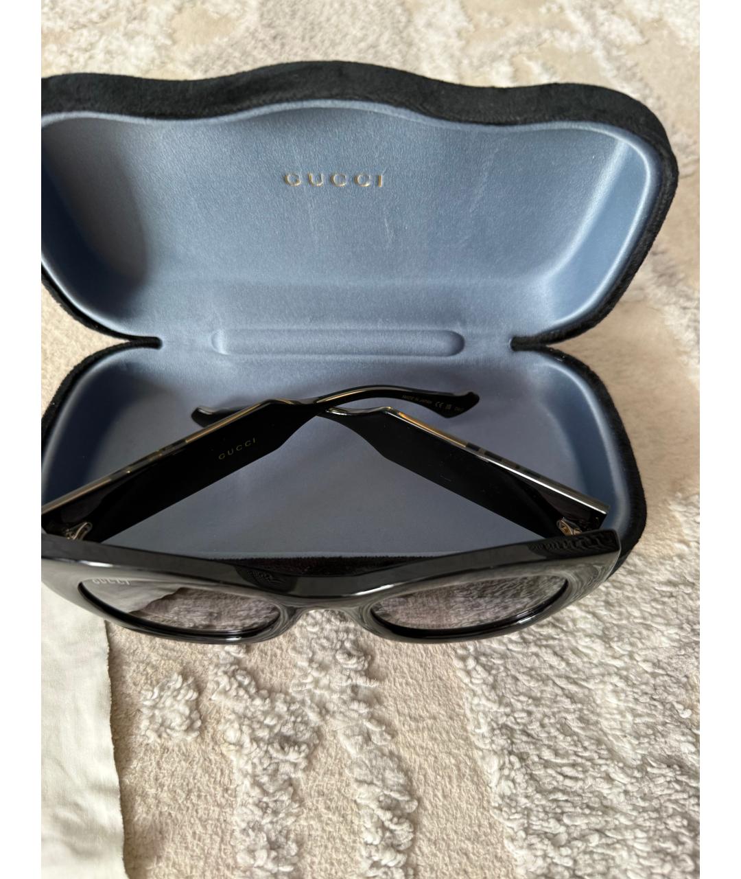 GUCCI Черные пластиковые солнцезащитные очки, фото 3