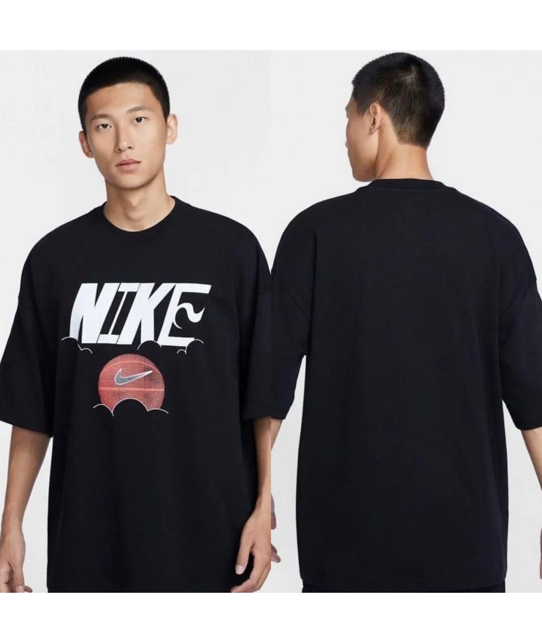 NIKE Черная хлопковая футболка, фото 8