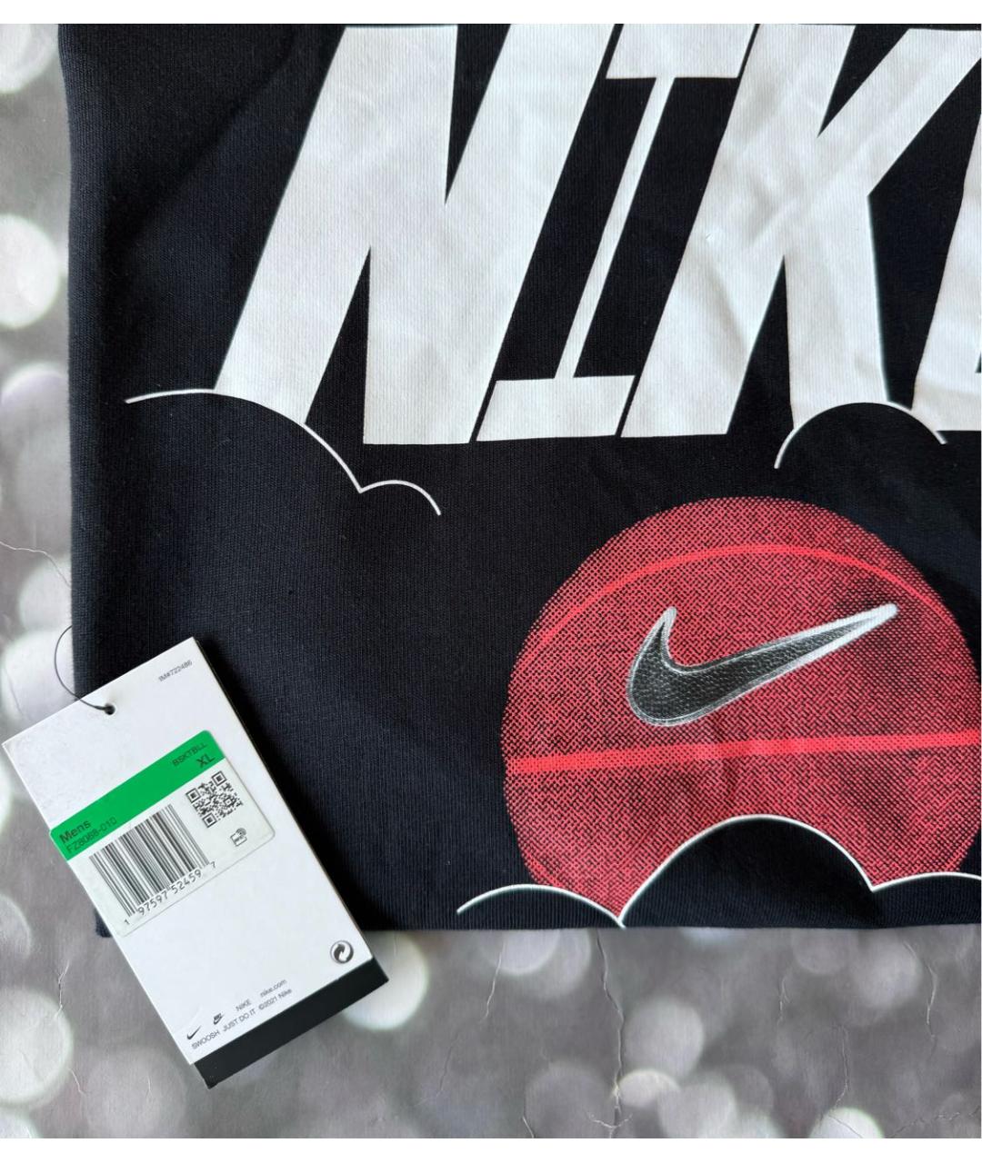 NIKE Черная хлопковая футболка, фото 5