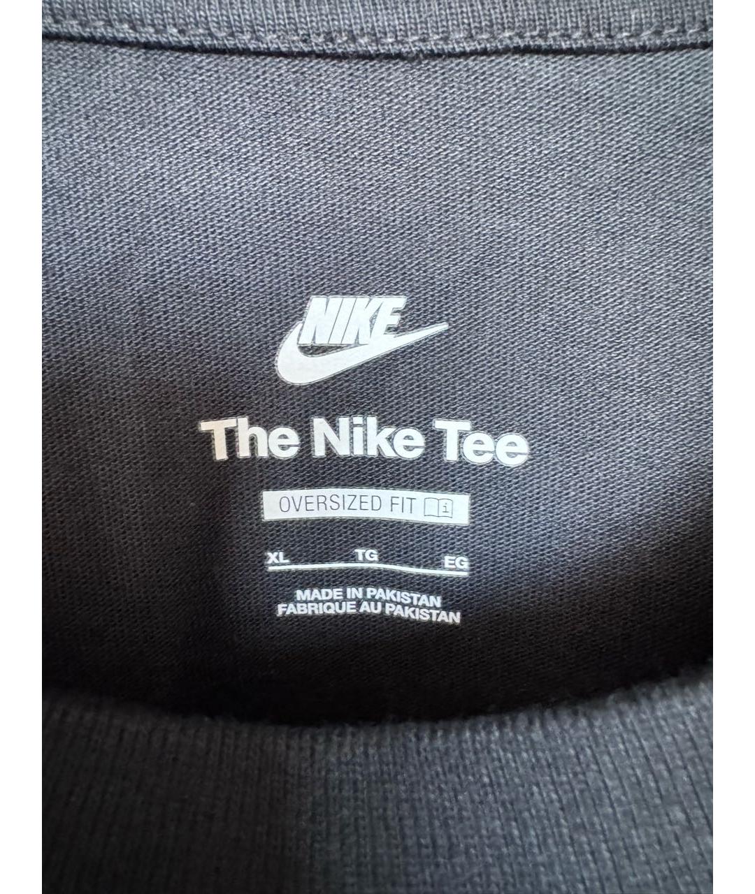 NIKE Черная хлопковая футболка, фото 6