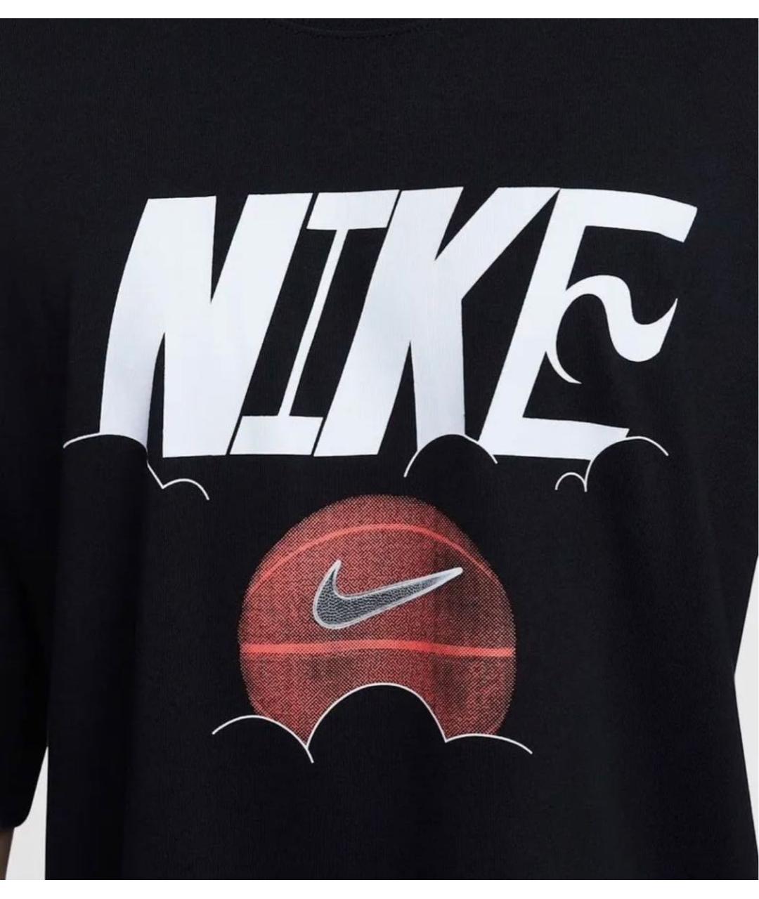 NIKE Черная хлопковая футболка, фото 7