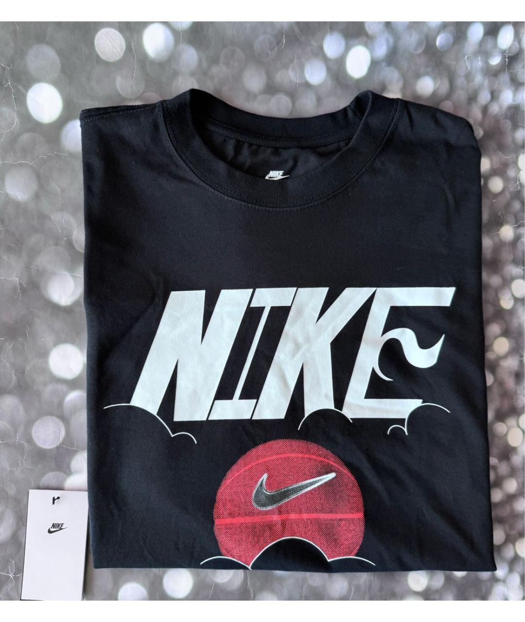 NIKE Черная хлопковая футболка, фото 4