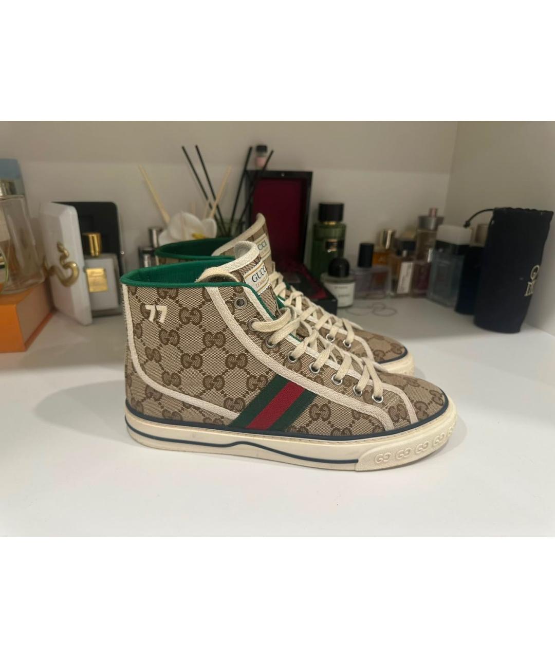GUCCI Коричневые кеды, фото 5