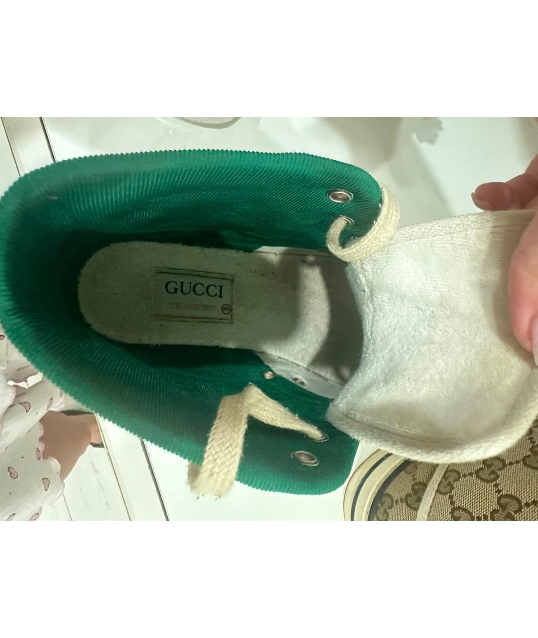GUCCI Коричневые кеды, фото 3