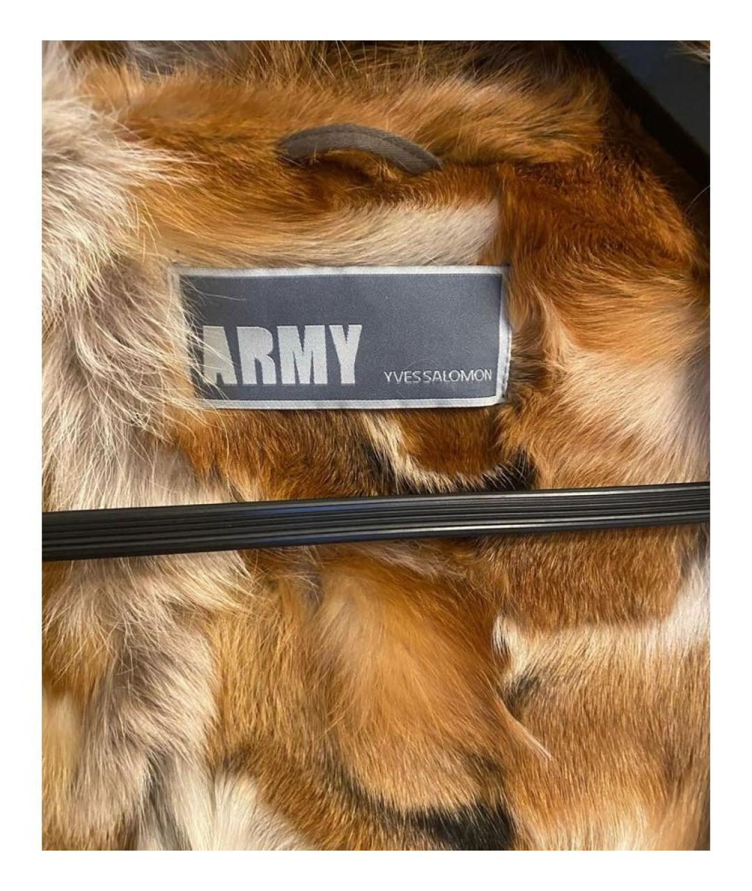 ARMY YVES SALOMON Хаки хлопковая парка, фото 4