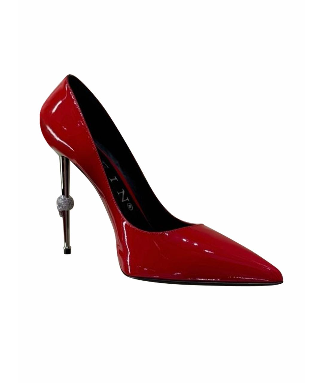 PHILIPP PLEIN Красные туфли из лакированной кожи, фото 1