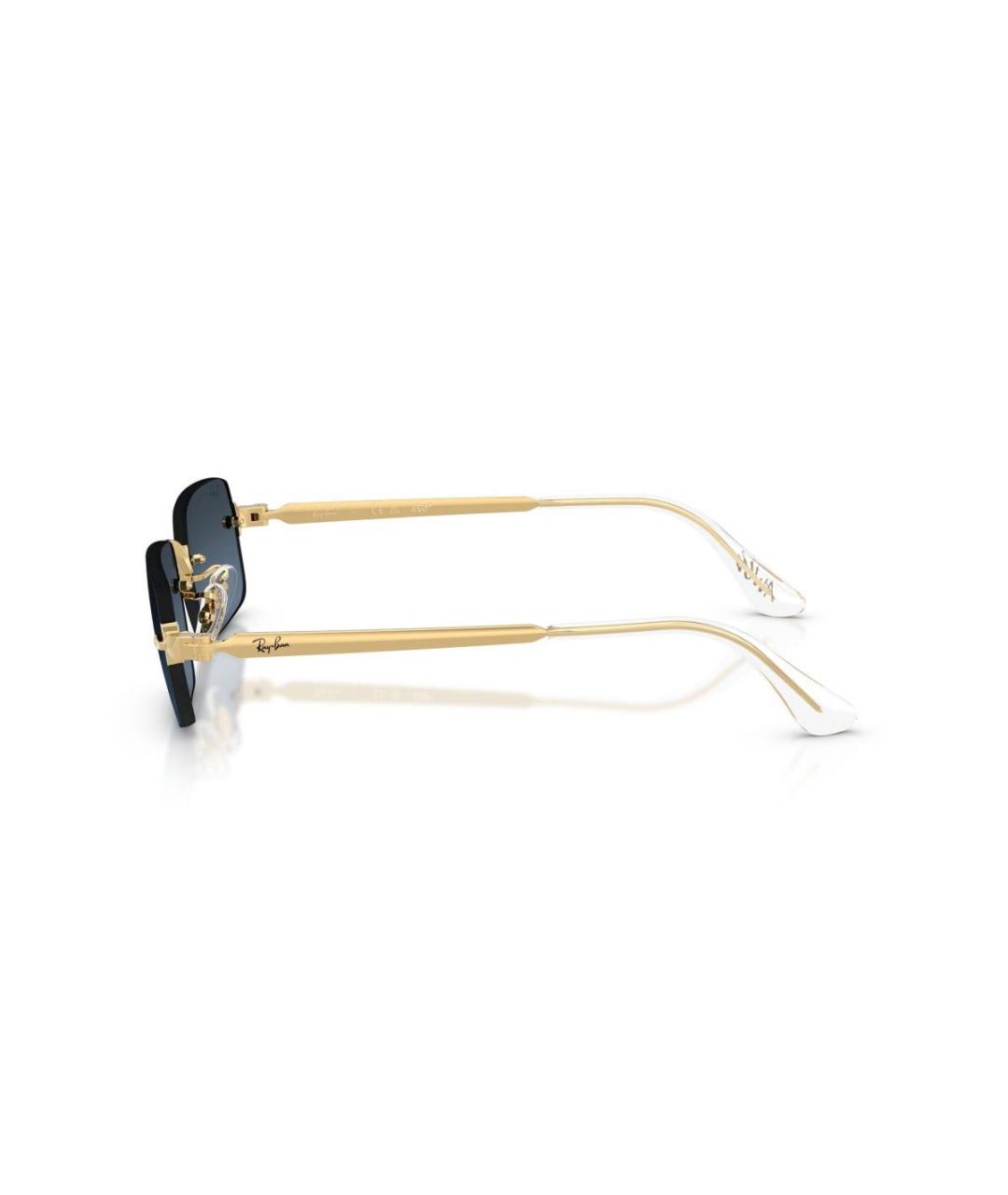 RAY BAN Темно-синие металлические солнцезащитные очки, фото 3