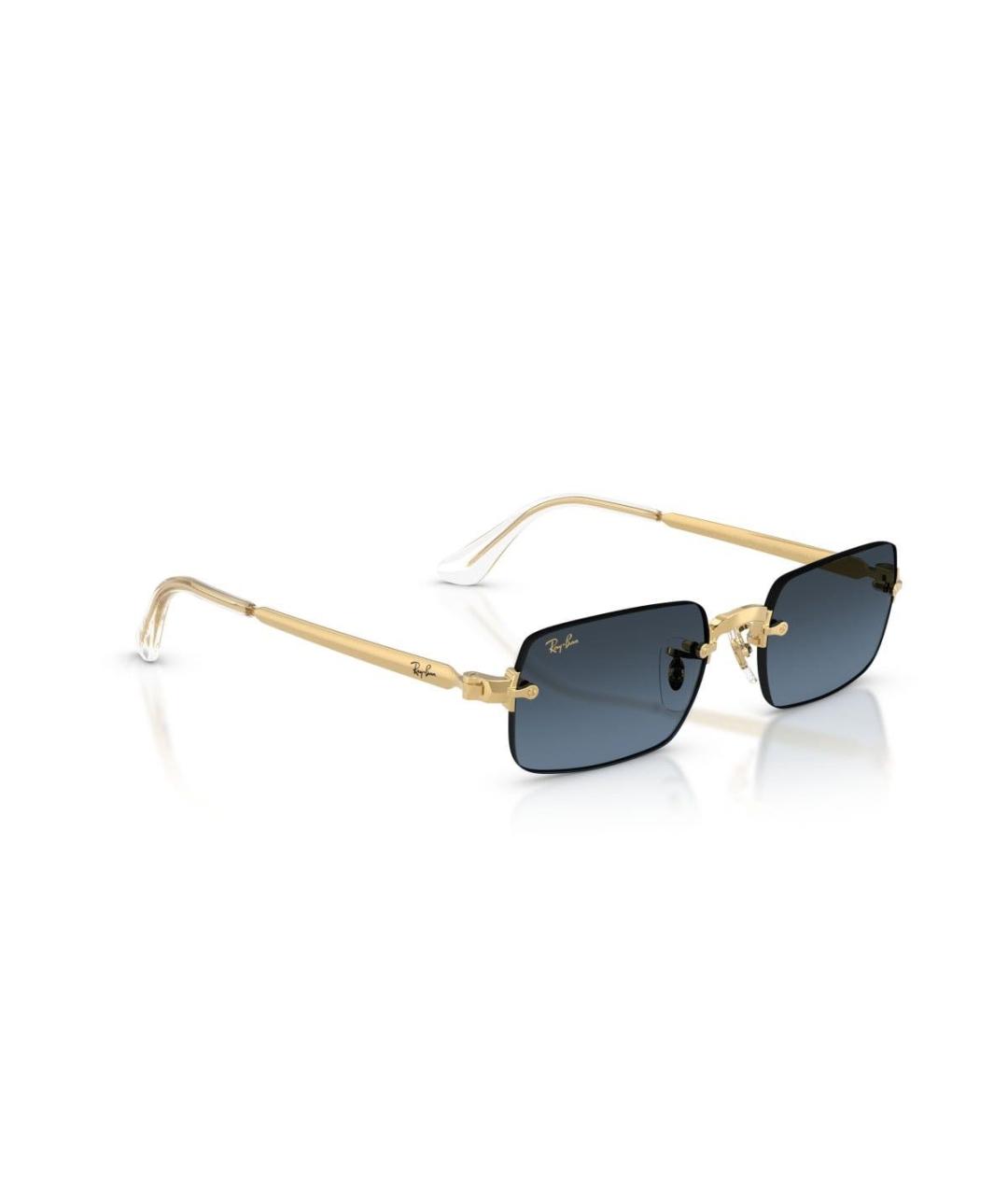 RAY BAN Темно-синие металлические солнцезащитные очки, фото 2