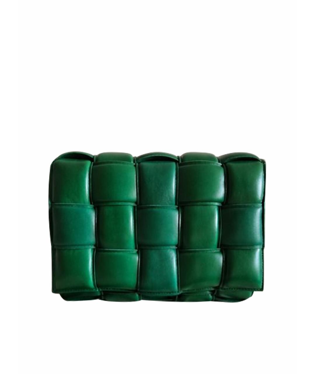 BOTTEGA VENETA Зеленая кожаная сумка через плечо, фото 1