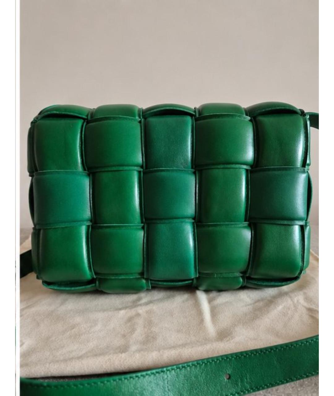 BOTTEGA VENETA Зеленая кожаная сумка через плечо, фото 3