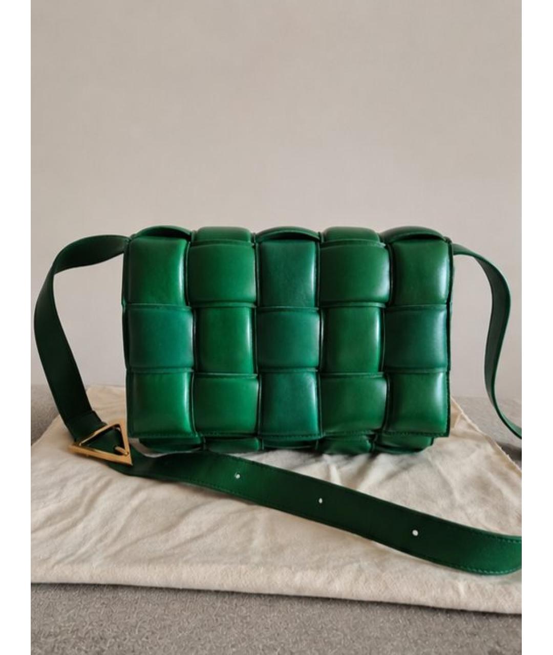 BOTTEGA VENETA Зеленая кожаная сумка через плечо, фото 8