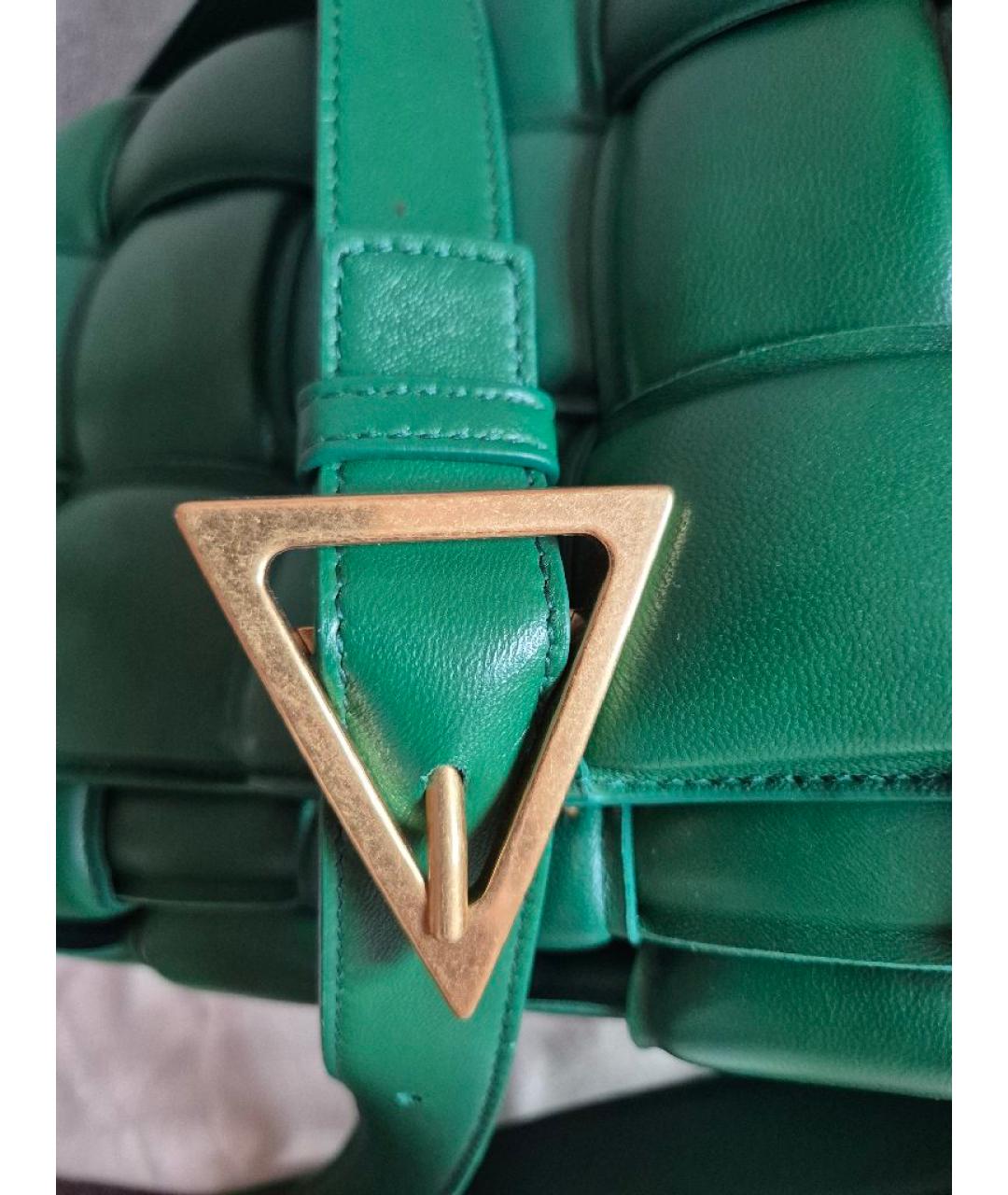 BOTTEGA VENETA Зеленая кожаная сумка через плечо, фото 5