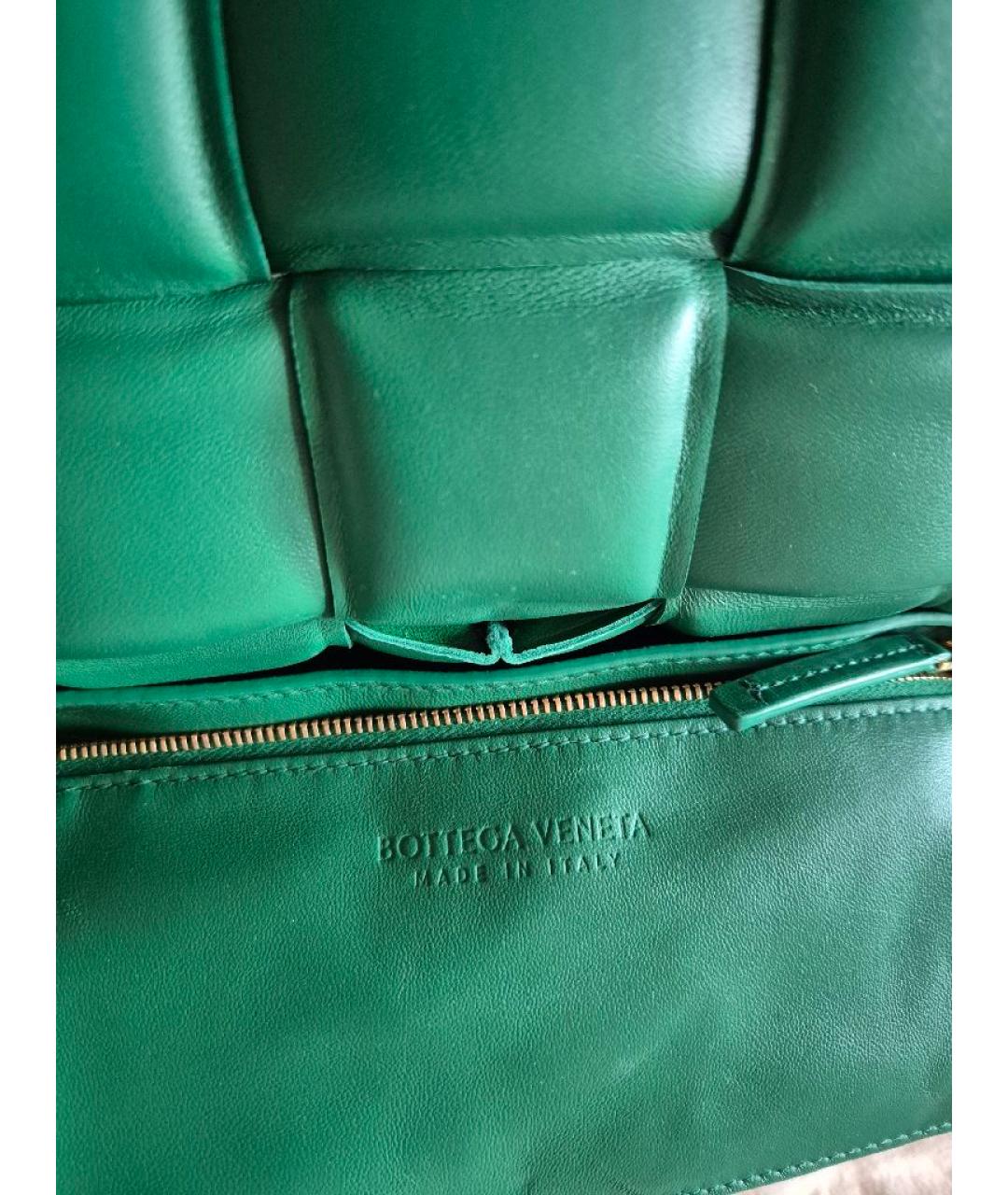 BOTTEGA VENETA Зеленая кожаная сумка через плечо, фото 7