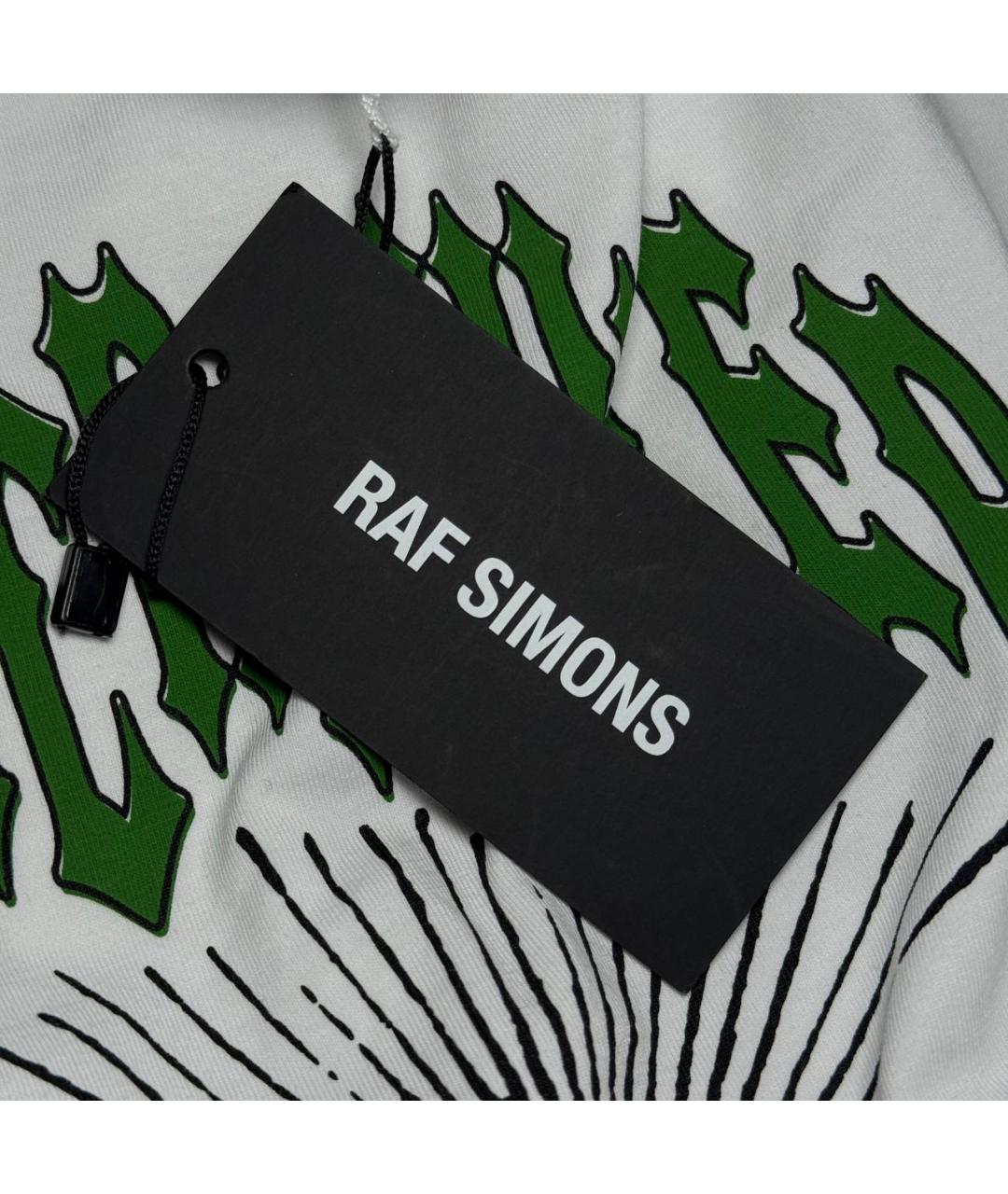 RAF SIMONS Белая хлопко-эластановая майка, фото 6