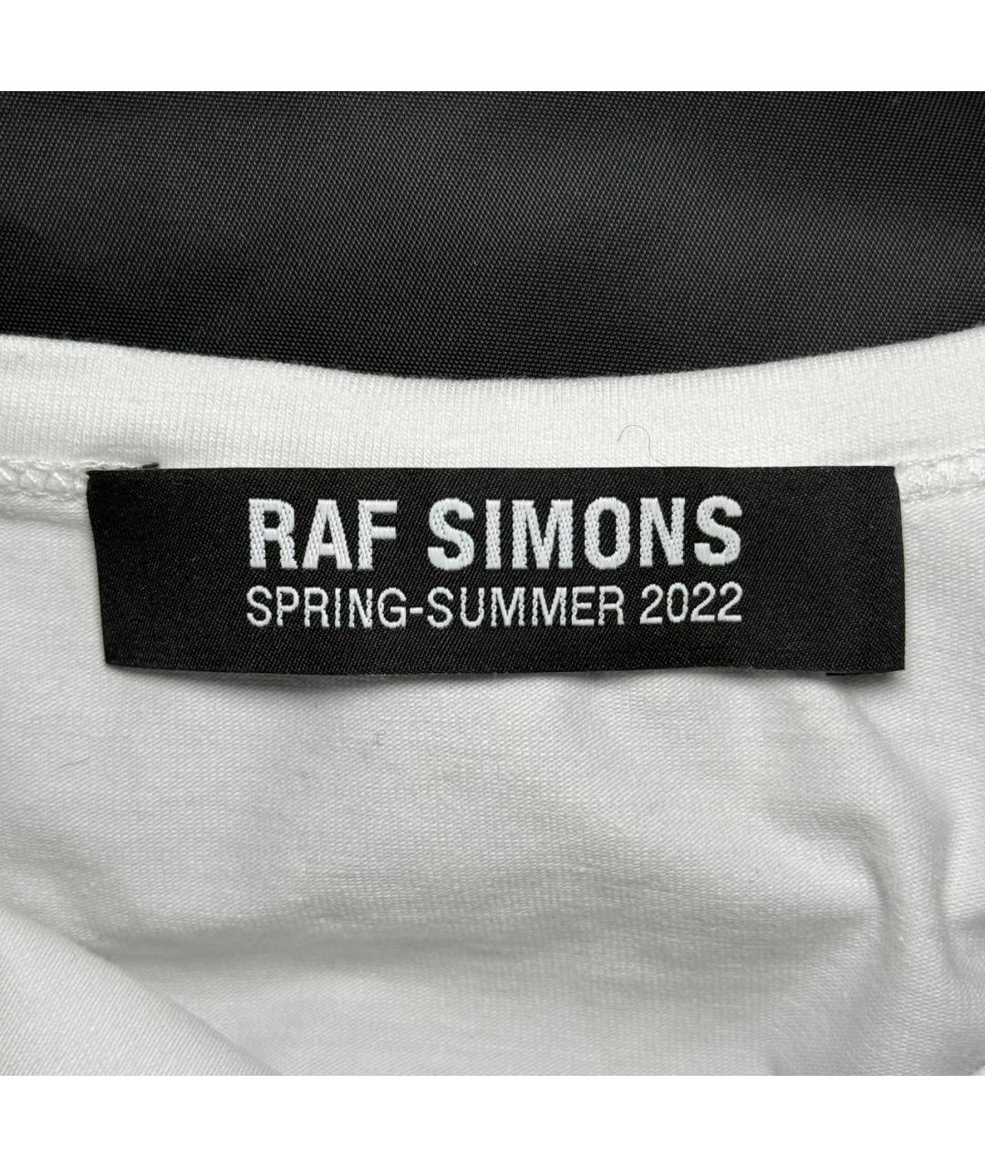 RAF SIMONS Белая хлопко-эластановая майка, фото 7