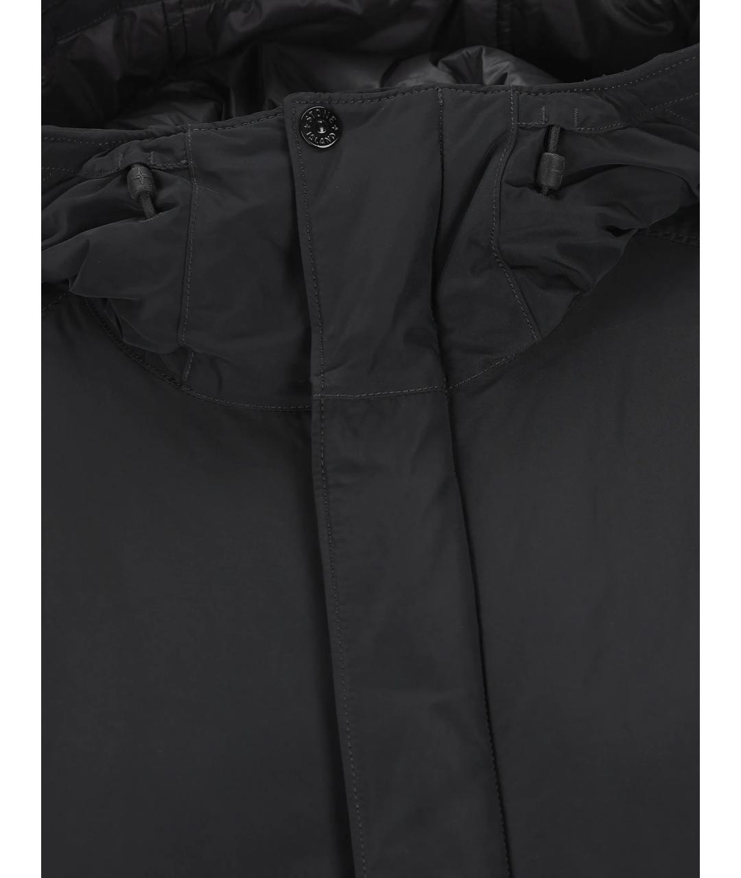 STONE ISLAND Черная полиэстеровая куртка, фото 3