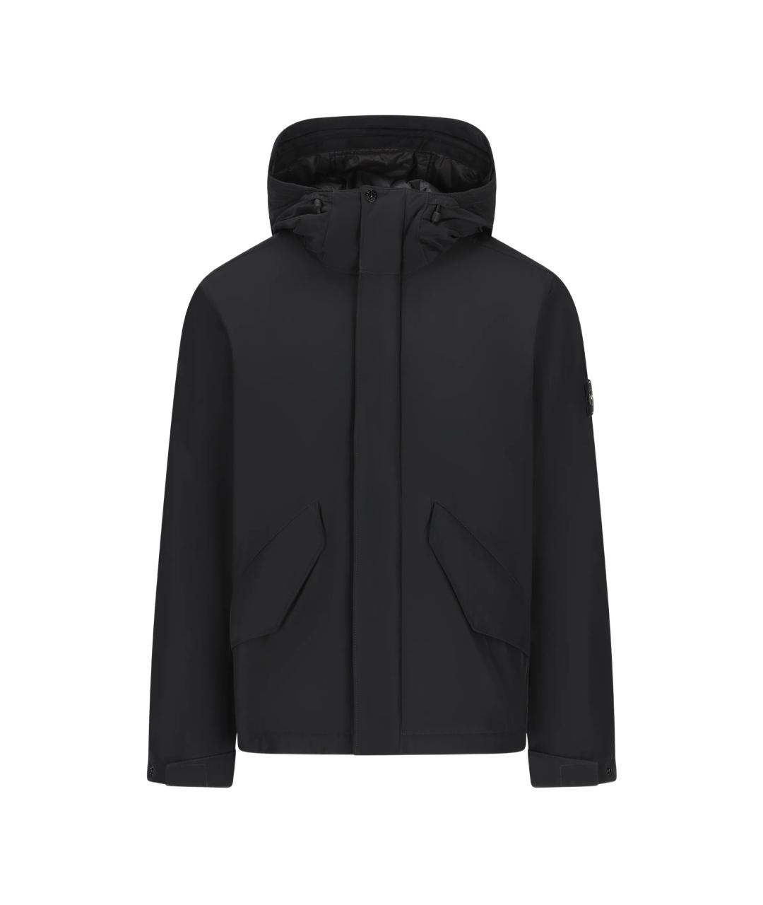 STONE ISLAND Черная полиэстеровая куртка, фото 1
