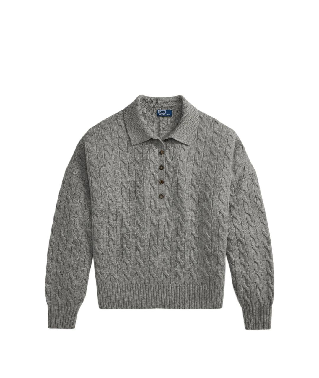 POLO RALPH LAUREN Серый шерстяной джемпер / свитер, фото 1