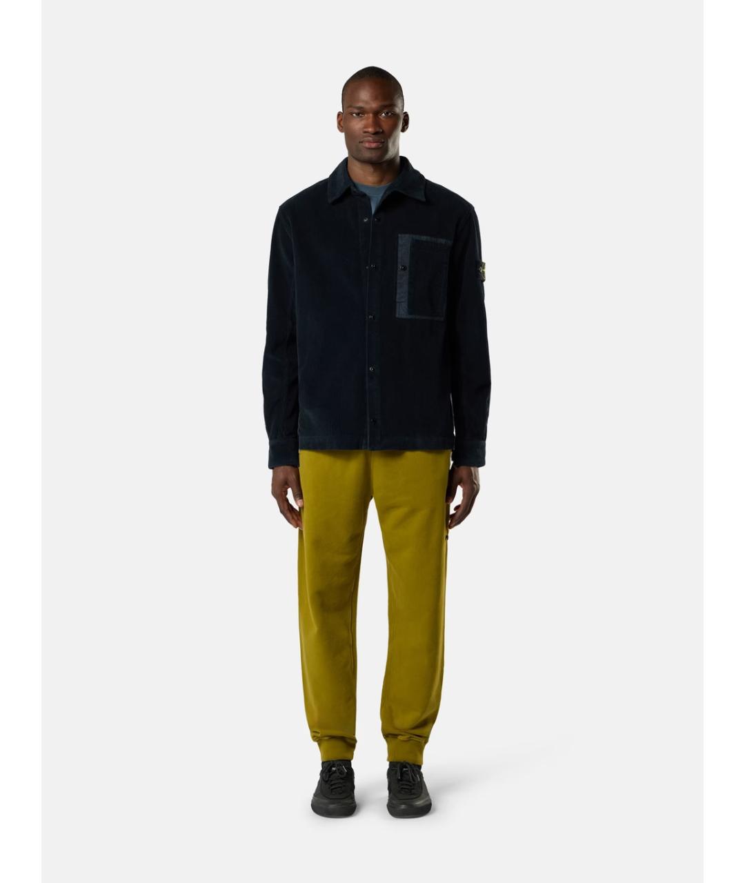 STONE ISLAND Синяя хлопковая кэжуал рубашка, фото 2