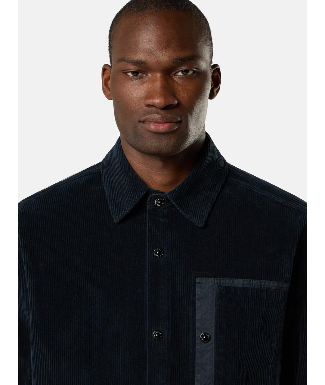 STONE ISLAND Синяя хлопковая кэжуал рубашка, фото 4