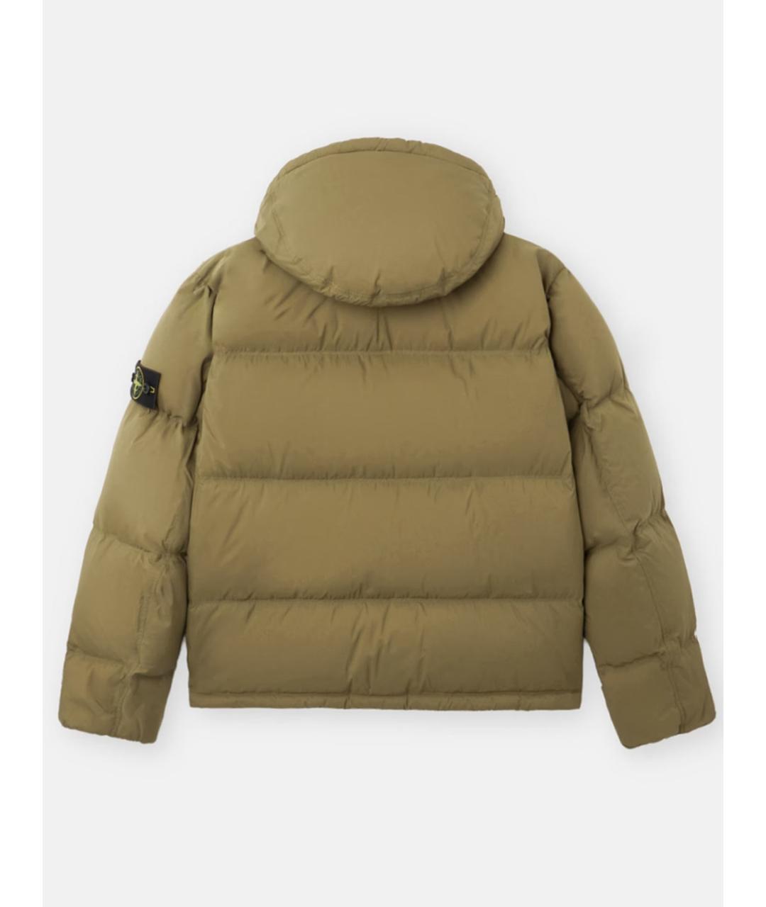 STONE ISLAND Хаки полиамидовый пуховик, фото 8