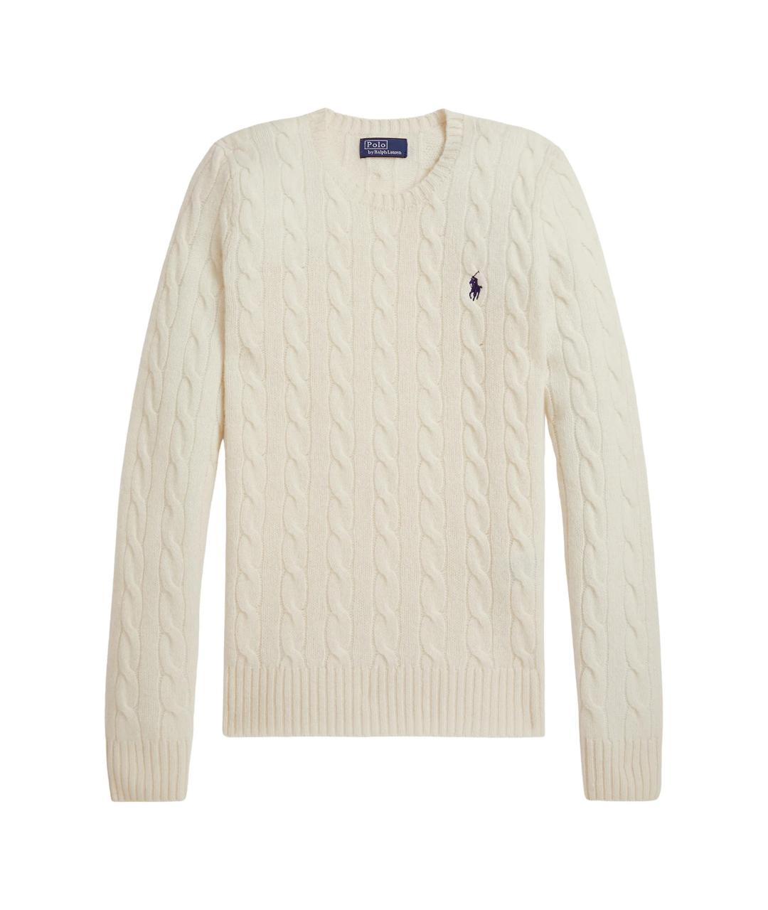 POLO RALPH LAUREN Белый шерстяной джемпер / свитер, фото 1