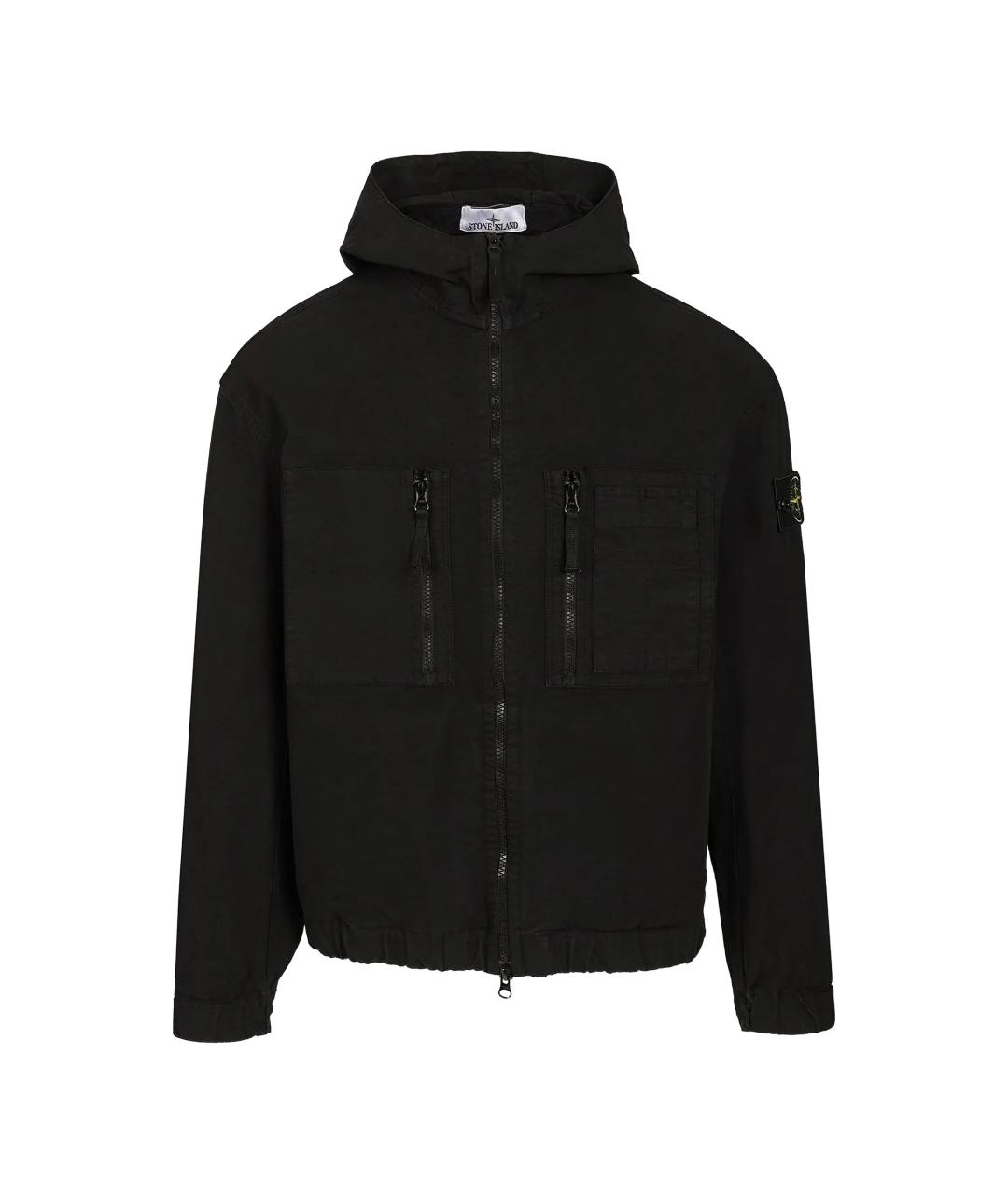 STONE ISLAND Черная хлопковая куртка, фото 1
