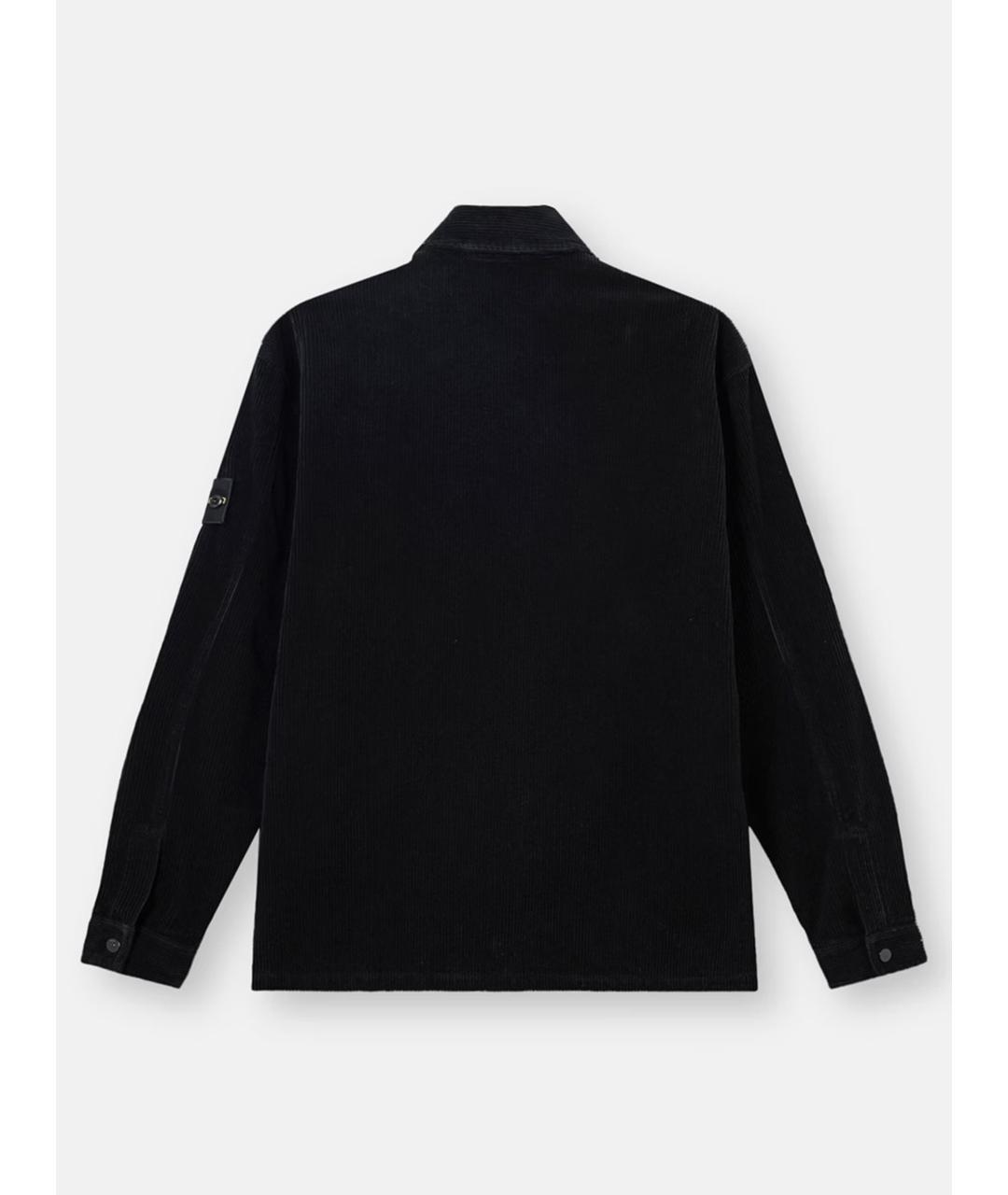STONE ISLAND Черная хлопковая кэжуал рубашка, фото 8