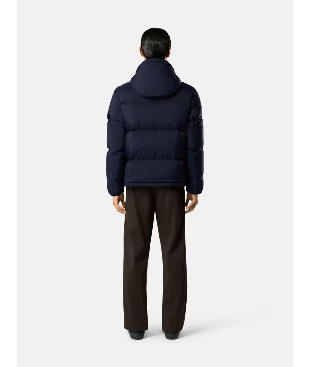 STONE ISLAND Темно-синяя полиамидовая куртка, фото 7