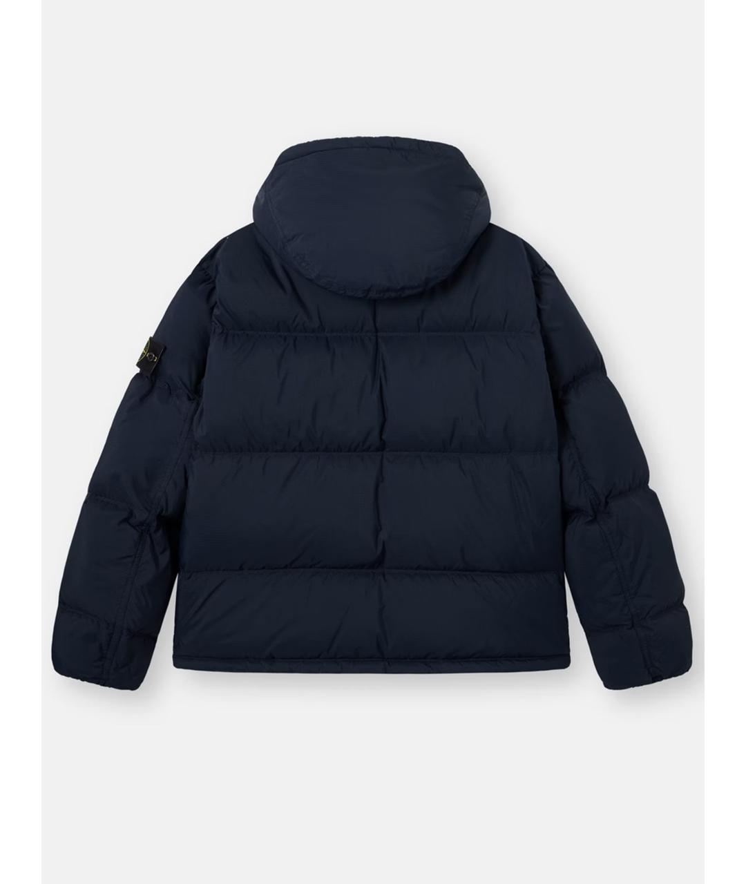STONE ISLAND Темно-синяя полиамидовая куртка, фото 8