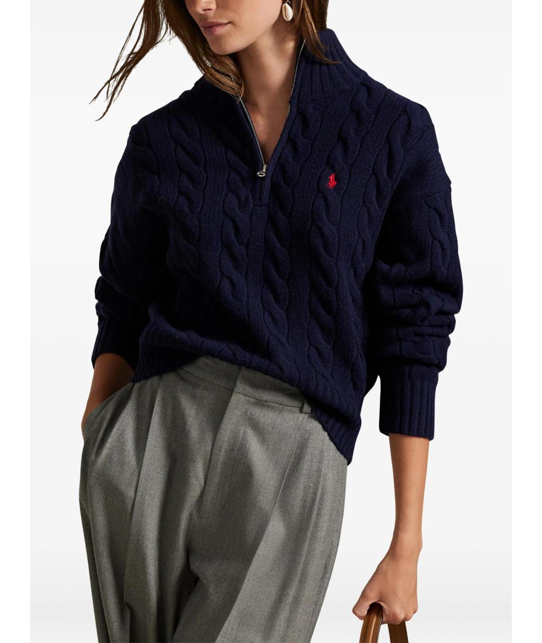 POLO RALPH LAUREN Синий шерстяной джемпер / свитер, фото 3