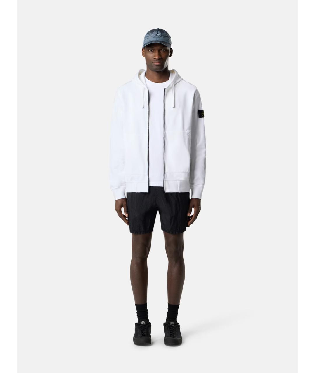 STONE ISLAND Белая хлопковая футболка, фото 2