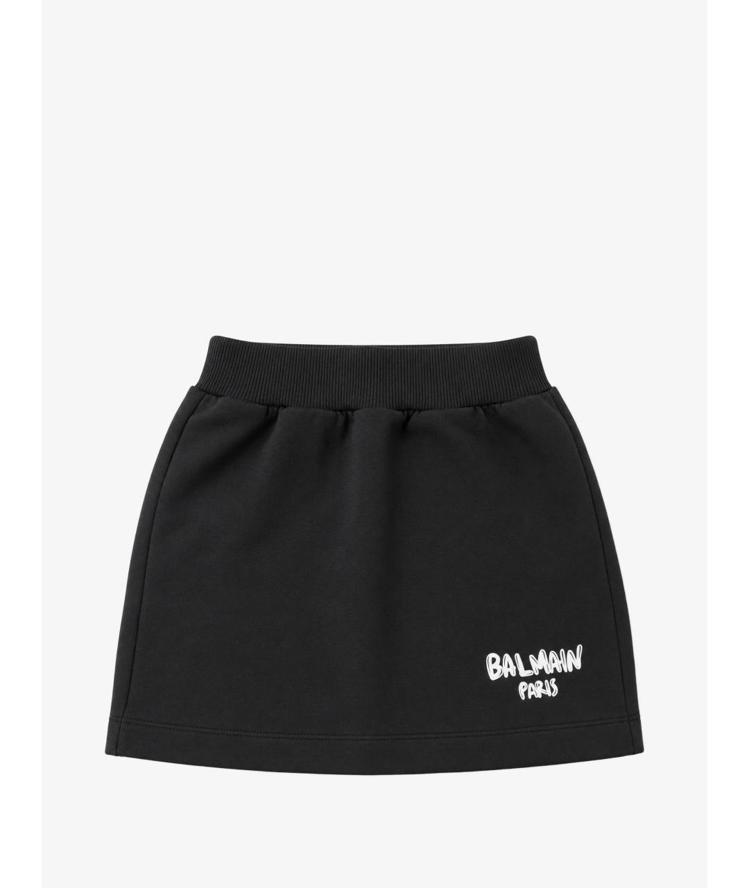 BALMAIN Темно-синяя хлопковая юбка, фото 4