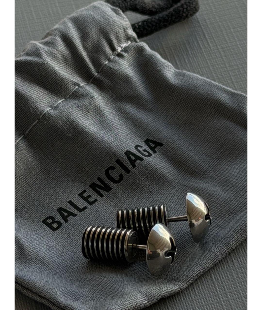 BALENCIAGA Серебряные латунные серьги, фото 2
