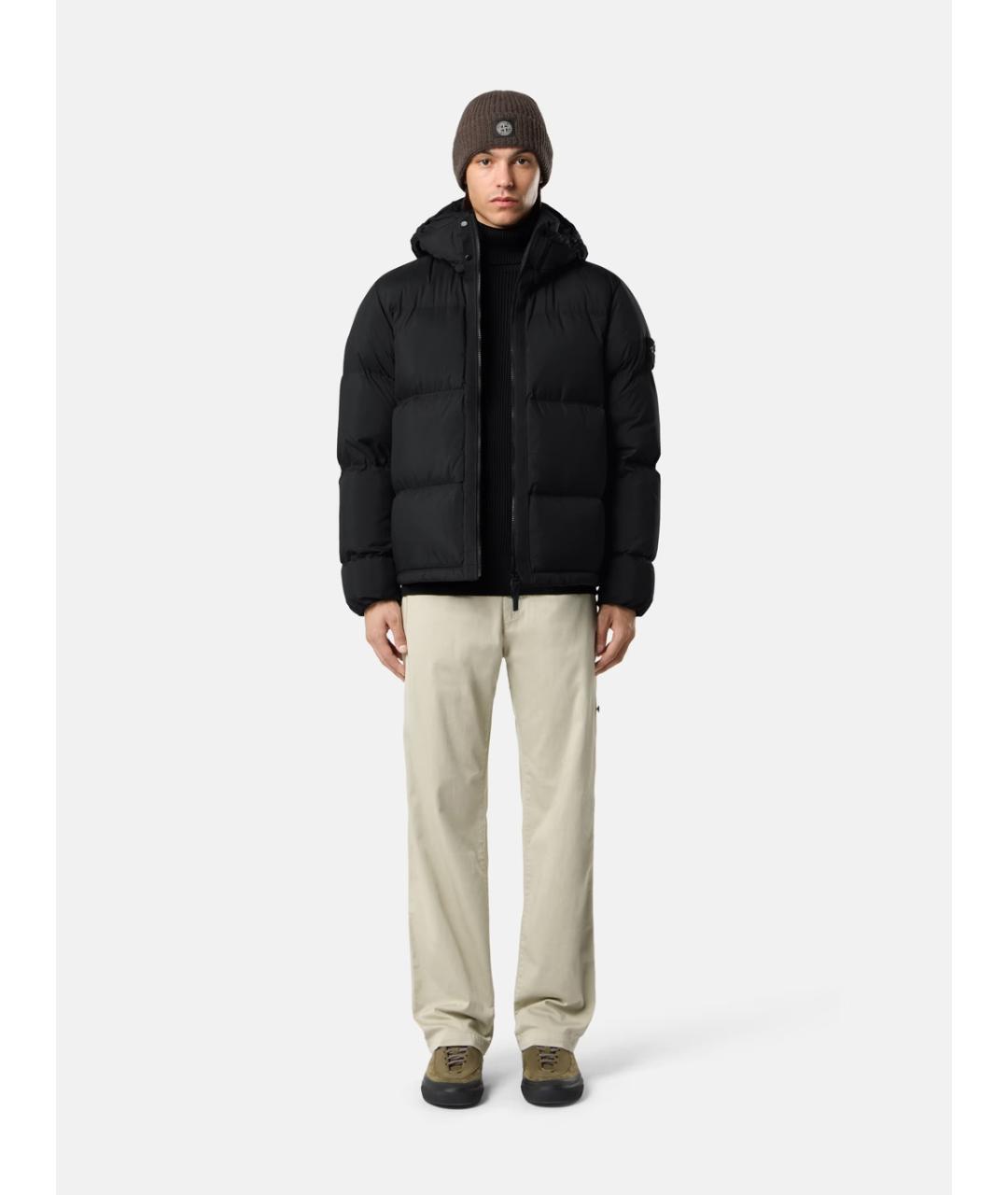 STONE ISLAND Черная полиамидовая куртка, фото 3