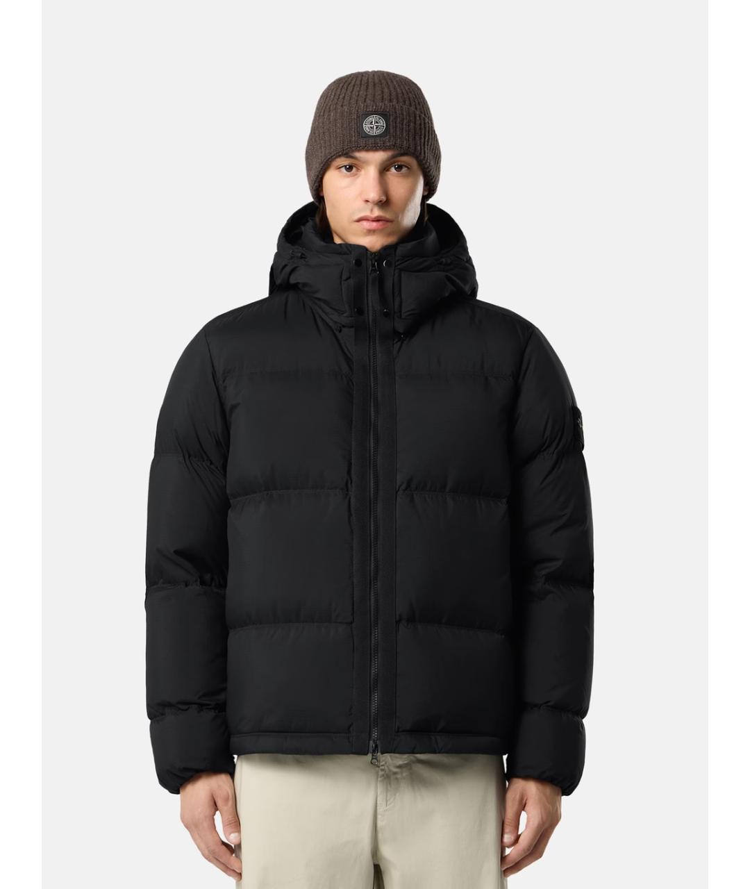 STONE ISLAND Черная полиамидовая куртка, фото 2