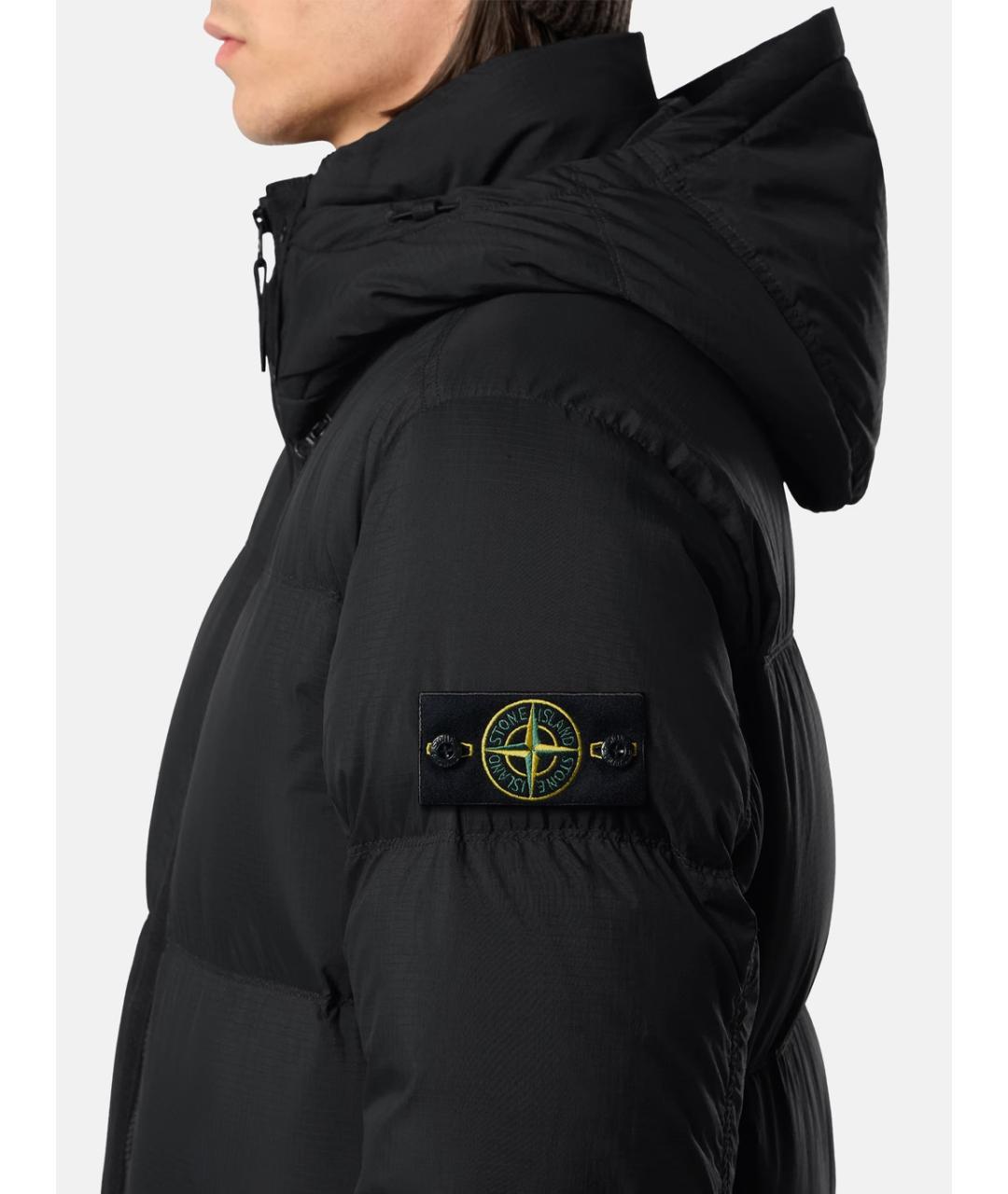 STONE ISLAND Черная полиамидовая куртка, фото 4