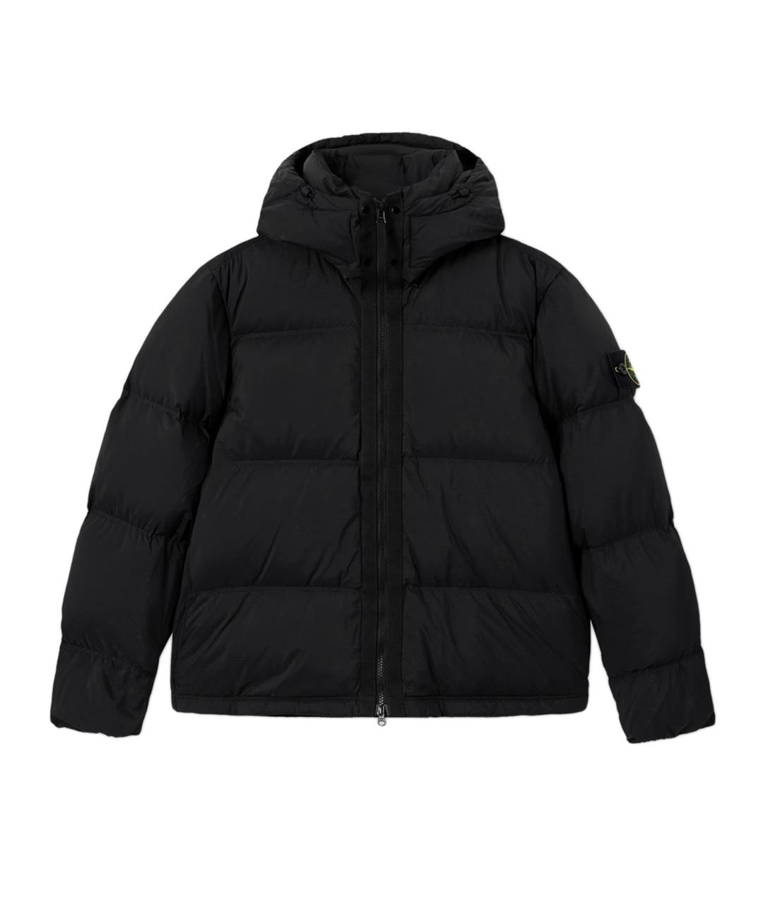 STONE ISLAND Черная полиамидовая куртка, фото 1